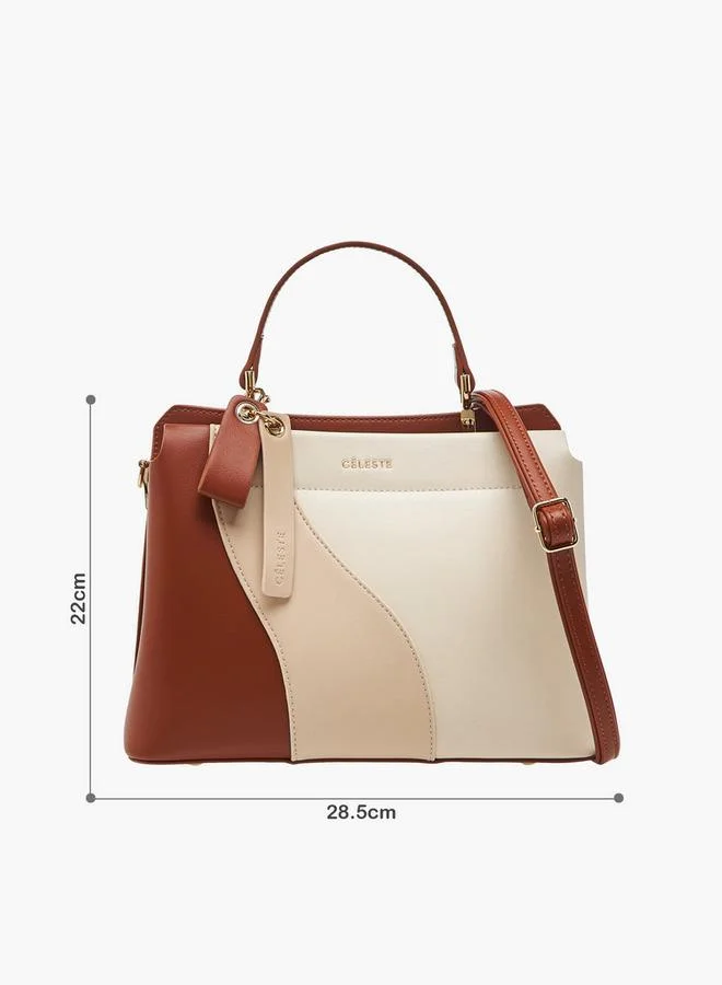 Celeste Colourblock Tote Bag With Detachable Strap